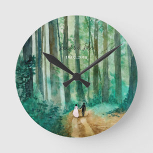 Waterverf-bos Ronde Klok