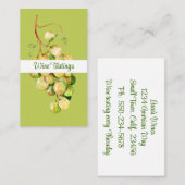 Waterverf bos van groene druiven Visitekaartje (Voorkant / Achterkant)