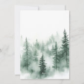 Waterverf Bos Vrolijk Kerstvakantie Kaart (Achterkant)