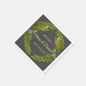 Waterverf bosbessen bruiloft servet (Hoek)