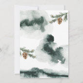 Waterverf Bosbos  Pine Forest Wedding Kaart (Achterkant)