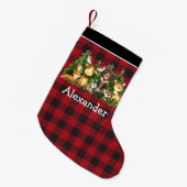 Waterverf Bosbouw Bossen Kleine Kerstsok (Voorkant (Hangend))