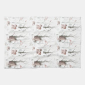 Waterverf Bosdieren Theedoek (Horizontaal)