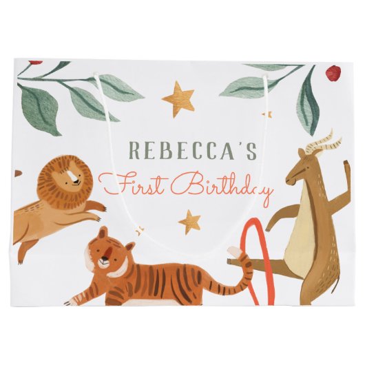 Waterverf Bosdierverjaardag Groot Cadeauzakje (Achterkant)