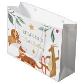 Waterverf Bosdierverjaardag Groot Cadeauzakje (Voorkant Gekanteld)