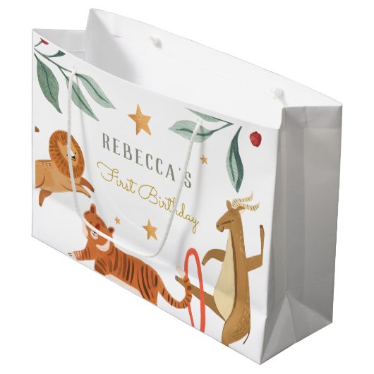 Waterverf Bosdierverjaardag Groot Cadeauzakje (Voorkant Gekanteld)