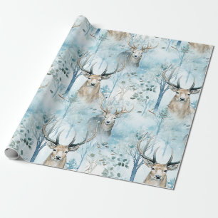 Waterverf Bosherten Winter (2) Cadeaupapier