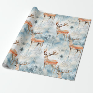 Waterverf Bosherten Winter (3) Cadeaupapier