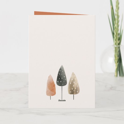 Waterverf Boslandschap Happy Earth Day Feestdagen Kaart (Achterkant)