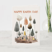 Waterverf Boslandschap Happy Earth Day Feestdagen Kaart (Voorkant)