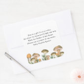 Waterverf bospaddestoel - gebedskaars sticker (Envelop)