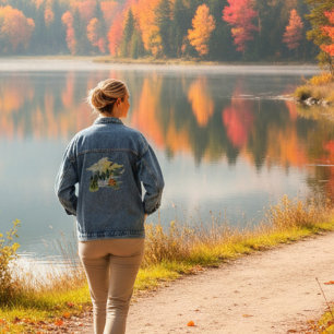 Waterverf bosscène denim jacket