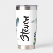 Waterverf-bosscène op maat geïsoleerde drinkbeker (Links)