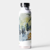 Waterverf bosscène waterfles (Links)