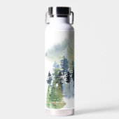 Waterverf bosscène waterfles (Voorkant)