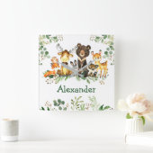 Waterverf Bossen Vierkante Klok (Huis)