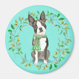 Waterverf Boston Terrier Bestie Magneet