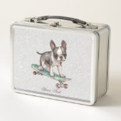 Waterverf Boston Terrier Metalen Lunchbox (Voorkant)