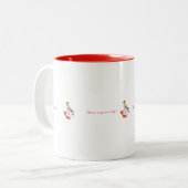 Waterverf bosvogel tweekleurige koffiemok (Voorkant links)