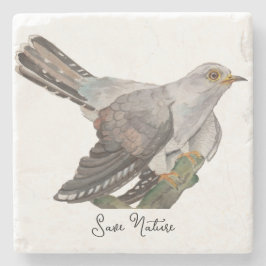 Waterverf bosvogels stenen onderzetter