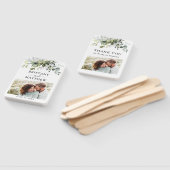 Waterverf Botanical Greenery Photo Wedding Handwaaier (Niet-gemonteerd)