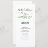 Waterverf Botanical Wedding Menu (Voorkant / Achterkant)
