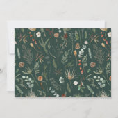 Waterverf botanisch groen modern minimaal save the date (Achterkant)