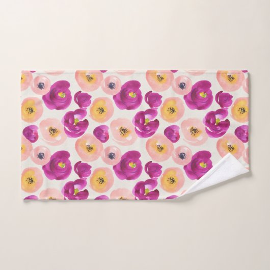 Waterverf Botanisch patroon Bad Handdoek (Handdoek)