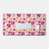 Waterverf Botanisch patroon Bureaumat (Keyboard & Muis)