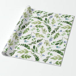 Waterverf Botanisch verpakkingspapier Cadeaupapier