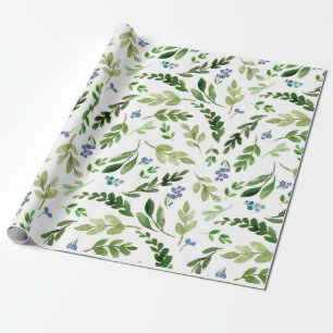 Waterverf Botanisch verpakkingspapier Cadeaupapier