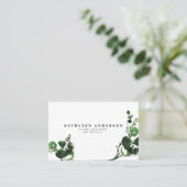 Waterverf Botanisch Visitekaartje met QR-code (Staand voorkant)