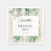 Waterverf Botanisch Vrijgezellenfeest Servet (Voorkant)