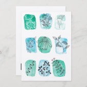 Waterverf - botanische algemene gebeurtenis (Voorkant / Achterkant)