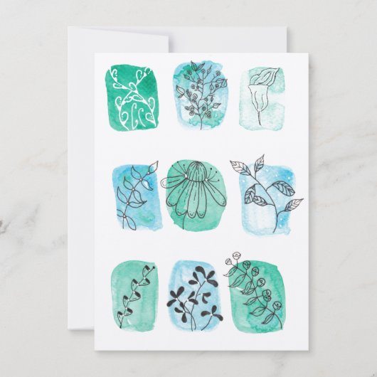 Waterverf - botanische algemene gebeurtenis (Voorkant)