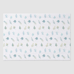 waterverf Botanische bladeren   Eenvoudig verjaard Tissuepapier