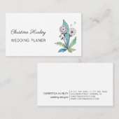 waterverf botanische bloem visitekaartje (Voorkant / Achterkant)