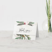 Waterverf Botanische bloesems Weddenschap Bedankt (Voorkant)