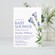 waterverf Botanische Blue Boy baby shower Arch