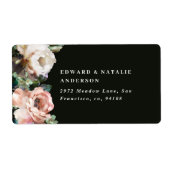 waterverf botanische elegante donkermoderne rustig etiket (Voorkant)