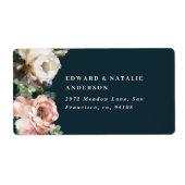 waterverf botanische elegante donkermoderne rustig etiket (Voorkant)