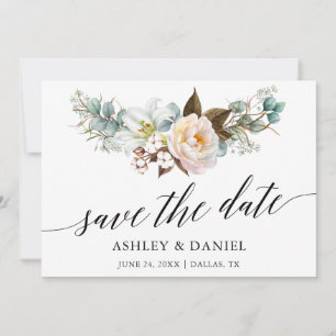 Waterverf Botanische Floral Calligrafie Save The Date