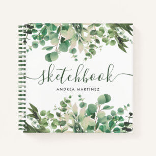 Waterverf Botanische Foliage Greenery Sketchbook Notitieboek