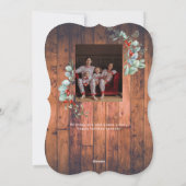 Waterverf Botanische fotohout Feestdagenkaart (Achterkant)