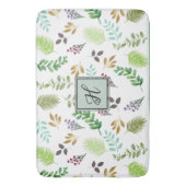 "Waterverf Botanische Gepersonaliseerde Badmat (Voorkant Verticaal)