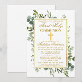 Waterverf Botanische Greenery Gold First Community Kaart (Voorkant / Achterkant)