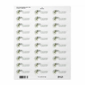 Waterverf Botanische Greenery Return Address Green Etiket (Full Sheet)