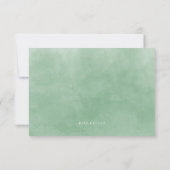 Waterverf Botanische Greenery Wedding RSVP Kaart (Achterkant)
