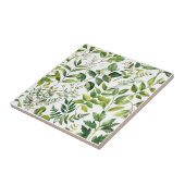 Waterverf Botanische Groene bladeren Tegeltje (Zijkant)