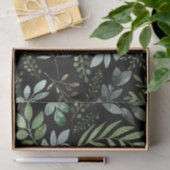 Waterverf Botanische groene bladeren  Tissuepapier (Geschenk)